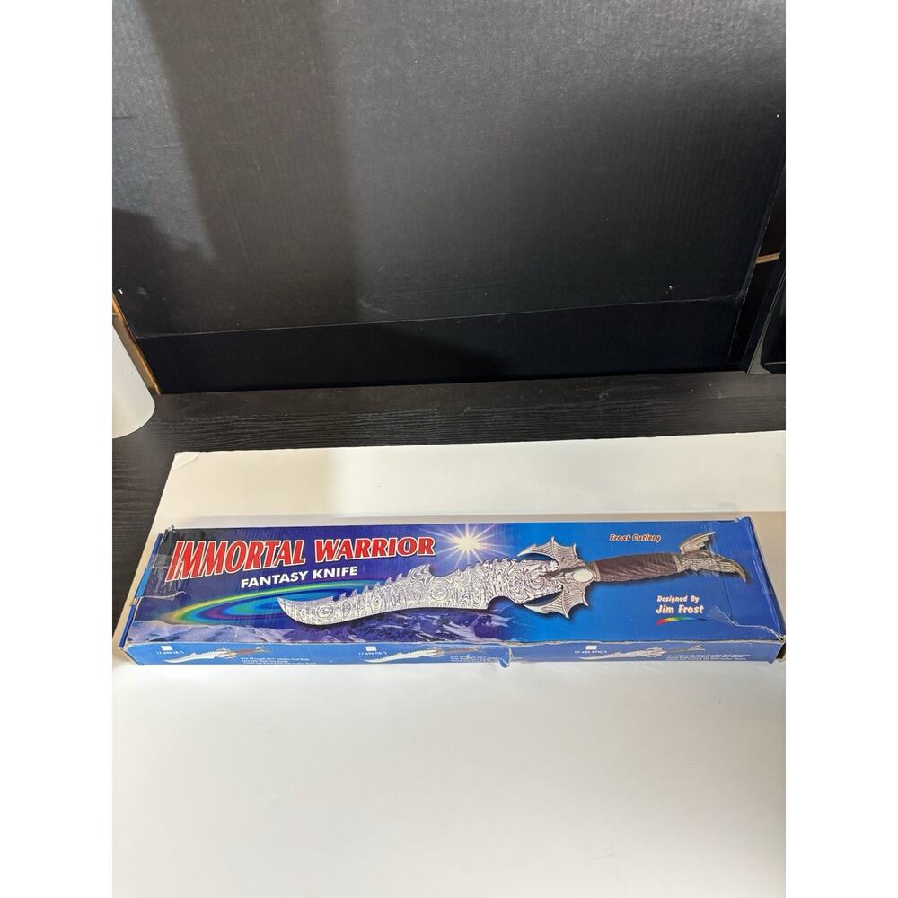 Frost Cutlery Damascus Steel Design By Jim Frost Fantasy Knife Immortal Warrior